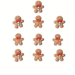 10pcs Gingerbread Man Resin Ornament DIY Gift Decoration Accessories