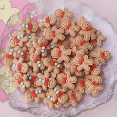10pcs Gingerbread Man Resin Ornament DIY Gift Decoration Accessories
