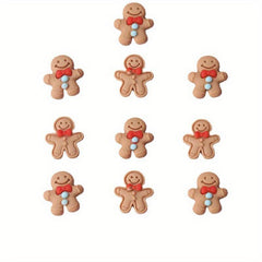 10pcs Gingerbread Man Resin Ornament DIY Gift Decoration Accessories
