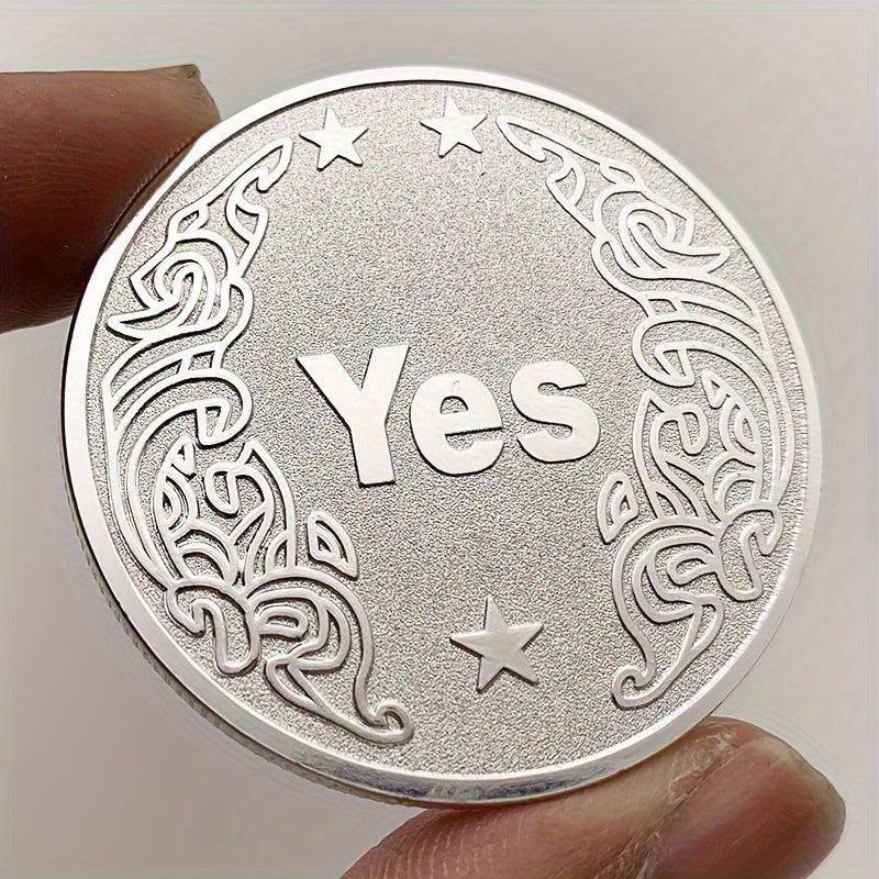 Decision Coin YES NO Magic Coin Toy Coin Lucky Coin Metal Crafts