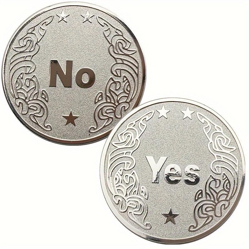 Decision Coin YES NO Magic Coin Toy Coin Lucky Coin Metal Crafts