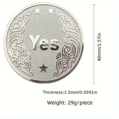 Decision Coin YES NO Magic Coin Toy Coin Lucky Coin Metal Crafts