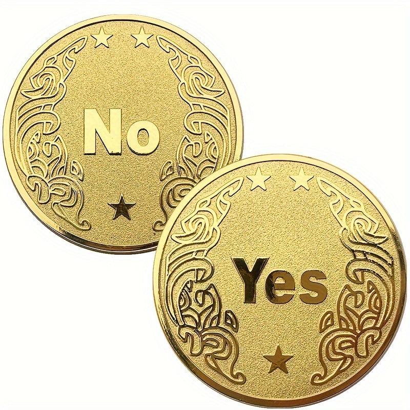 Decision Coin YES NO Magic Coin Toy Coin Lucky Coin Metal Crafts