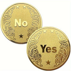 Decision Coin YES NO Magic Coin Toy Coin Lucky Coin Metal Crafts