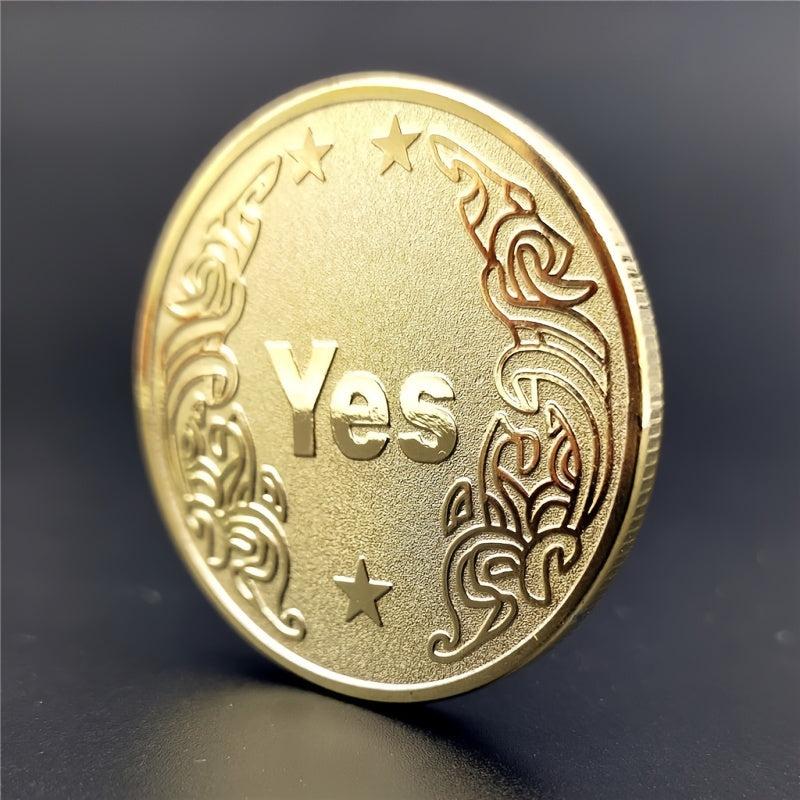 Decision Coin YES NO Magic Coin Toy Coin Lucky Coin Metal Crafts