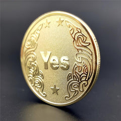 Decision Coin YES NO Magic Coin Toy Coin Lucky Coin Metal Crafts