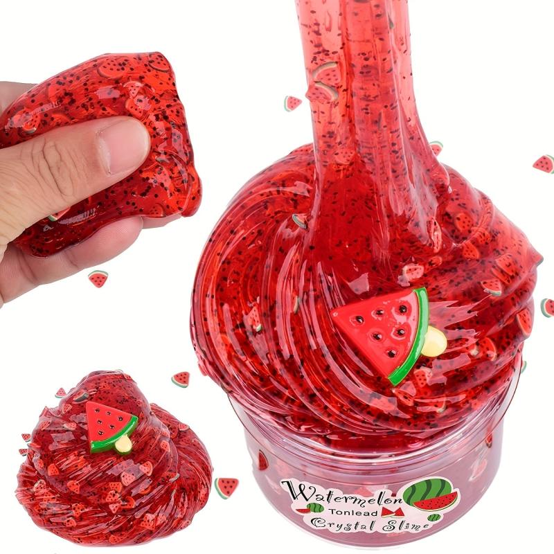 Watermelon Crystal Clear Slime Glitter 7oz
