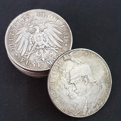 1901 Skeleton Challenge Coin Copper & Silvery Plated