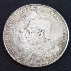 1901 Skeleton Challenge Coin Copper & Silvery Plated