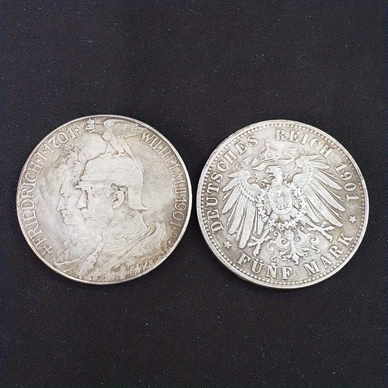 1901 Skeleton Challenge Coin Copper & Silvery Plated