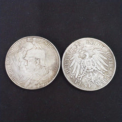 1901 Skeleton Challenge Coin Copper & Silvery Plated