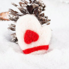 Christmas Scene Love Gloves Felt Pendant Fabric Dress Up Hanging Decorations