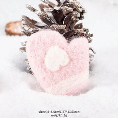 Christmas Scene Love Gloves Felt Pendant Fabric Dress Up Hanging Decorations
