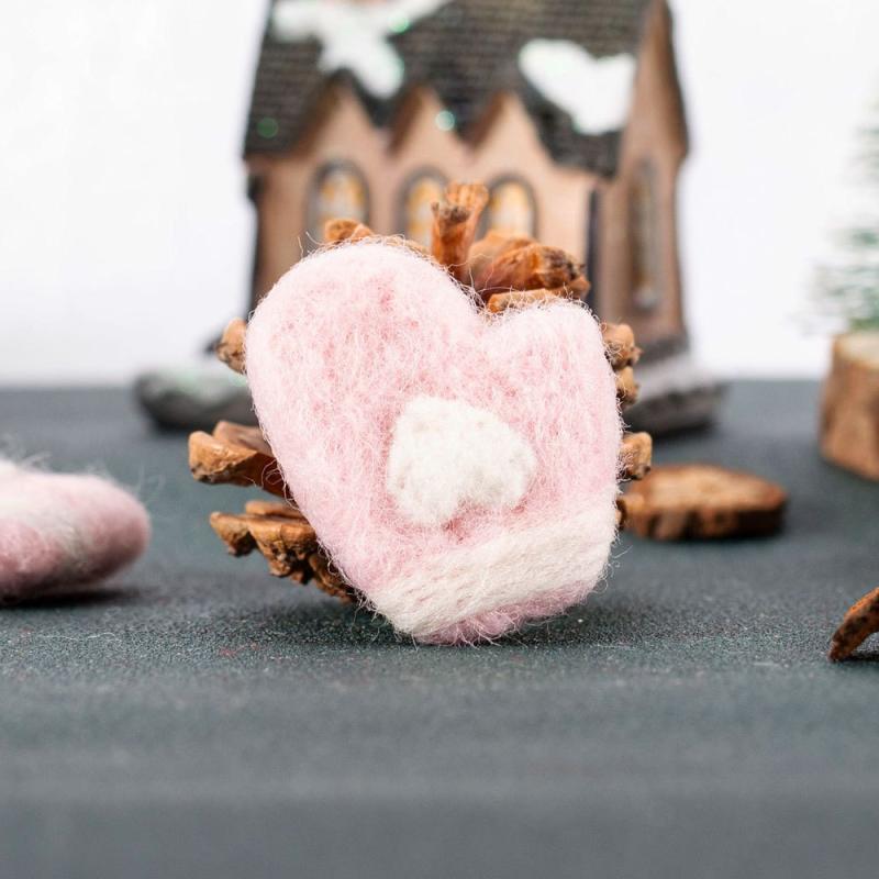 Christmas Scene Love Gloves Felt Pendant Fabric Dress Up Hanging Decorations
