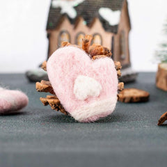 Christmas Scene Love Gloves Felt Pendant Fabric Dress Up Hanging Decorations