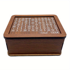 Wooden Savings Jar for Kids Money Gift Travel Savings Booklet