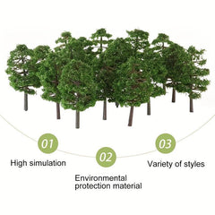 8 Pc 1:100 Dark Green Model Train/Railway Trees Landscape Decoration