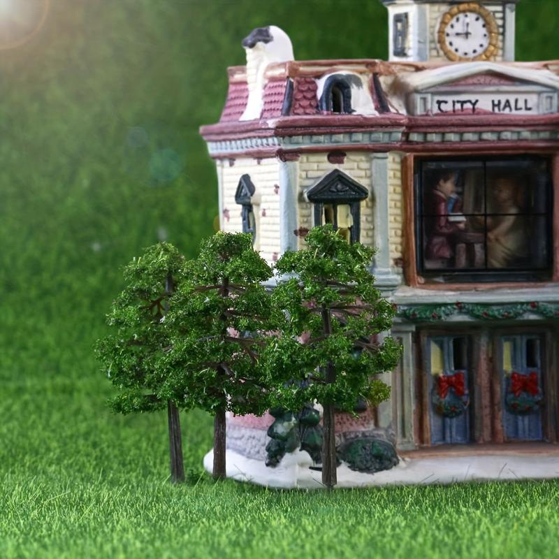 8 Pc 1:100 Dark Green Model Train/Railway Trees Landscape Decoration