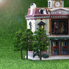 8 Pc 1:100 Dark Green Model Train/Railway Trees Landscape Decoration