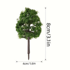 8 Pc 1:100 Dark Green Model Train/Railway Trees Landscape Decoration