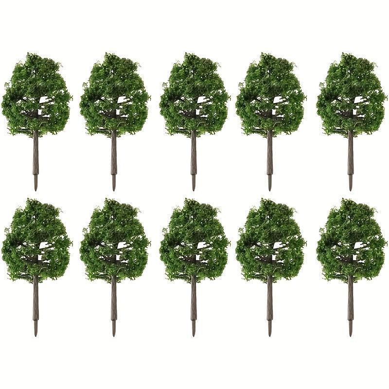 8 Pc 1:100 Dark Green Model Train/Railway Trees Landscape Decoration