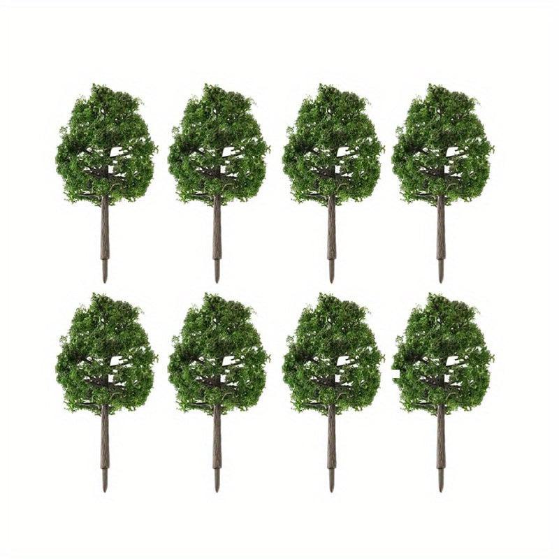 8 Pc 1:100 Dark Green Model Train/Railway Trees Landscape Decoration