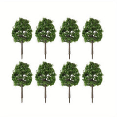 8 Pc 1:100 Dark Green Model Train/Railway Trees Landscape Decoration