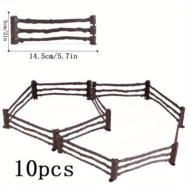 Coral Fence Panel Toy Set with 2 Door Fences for Animal Horse Statues