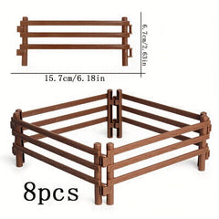 Coral Fence Panel Toy Set with 2 Door Fences for Animal Horse Statues