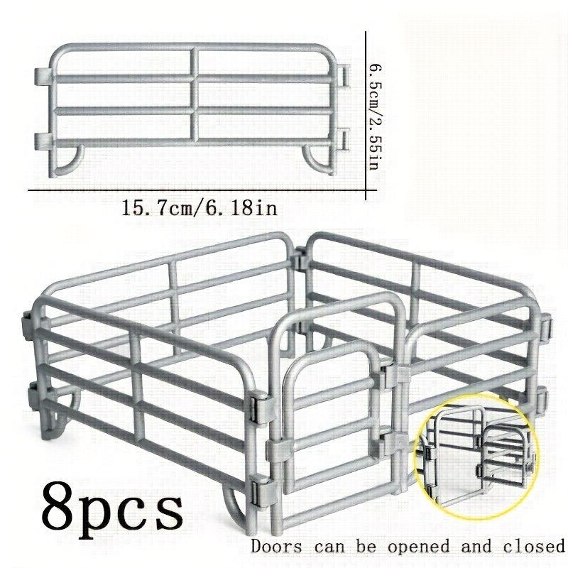 Coral Fence Panel Toy Set with 2 Door Fences for Animal Horse Statues