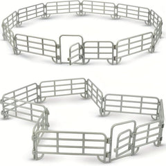 Coral Fence Panel Toy Set with 2 Door Fences for Animal Horse Statues