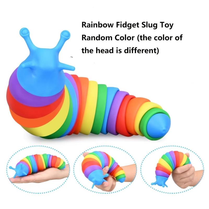 Sensory Slug Fidget Toy for Kids and Adults - Stress Relief