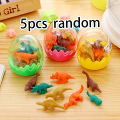 Dinosaur Toy Eraser Set for Kids