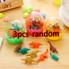 Dinosaur Toy Eraser Set for Kids