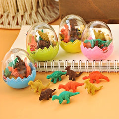 Dinosaur Toy Eraser Set for Kids