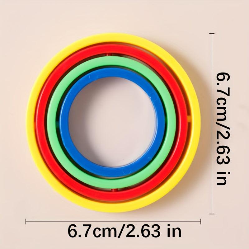 1pc Fidget Spinner Toys By Hoop Stacking Relieve Stress Improve Attention