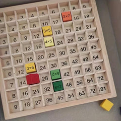 99 Multiplication Table Math Teaching Aids Wooden Training Props