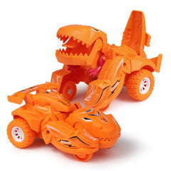 Dino Car Deformation Toys Inertial Sliding Automatic Transform Toy