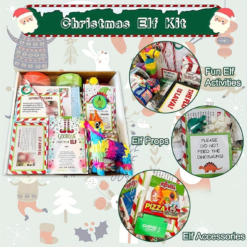 Elf Kit 24 Days Of Christmas Fun Activities Props On Shelf Kit