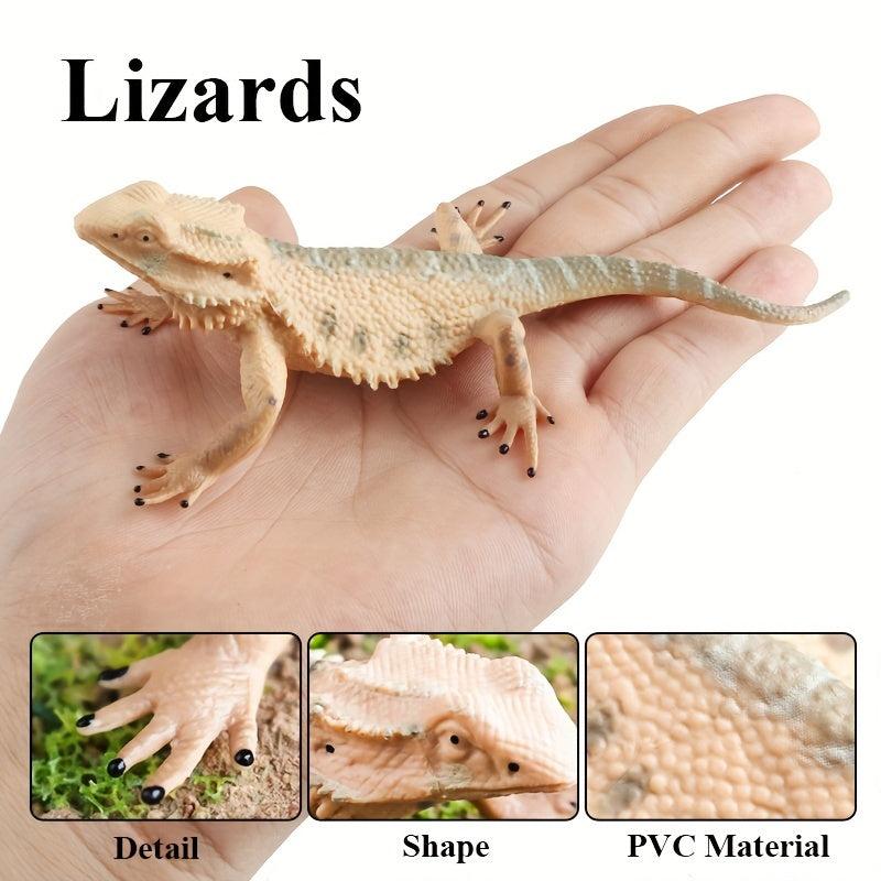 Realistic Plastic Lizard Reptile Figurine for Collection