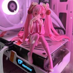 Anime Figure Ornaments Host Computer Chassis Decoration Toys Gift Collection