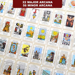 Tarot Classic Rider Waite Deck Cards with Booklet - Zodiac Tarot Desk Toy