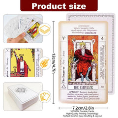 Tarot Classic Rider Waite Deck Cards with Booklet - Zodiac Tarot Desk Toy