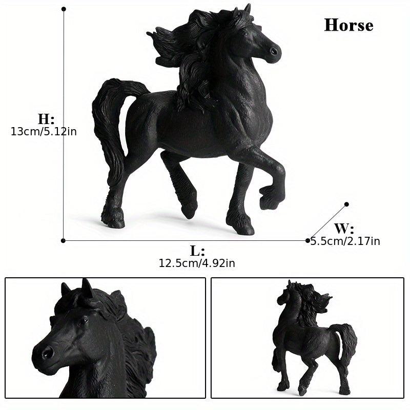 American Clydesdale Horse Action Figures PVC Figurines for Kids