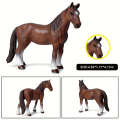 American Clydesdale Horse Action Figures PVC Figurines for Kids