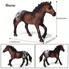 American Clydesdale Horse Action Figures PVC Figurines for Kids