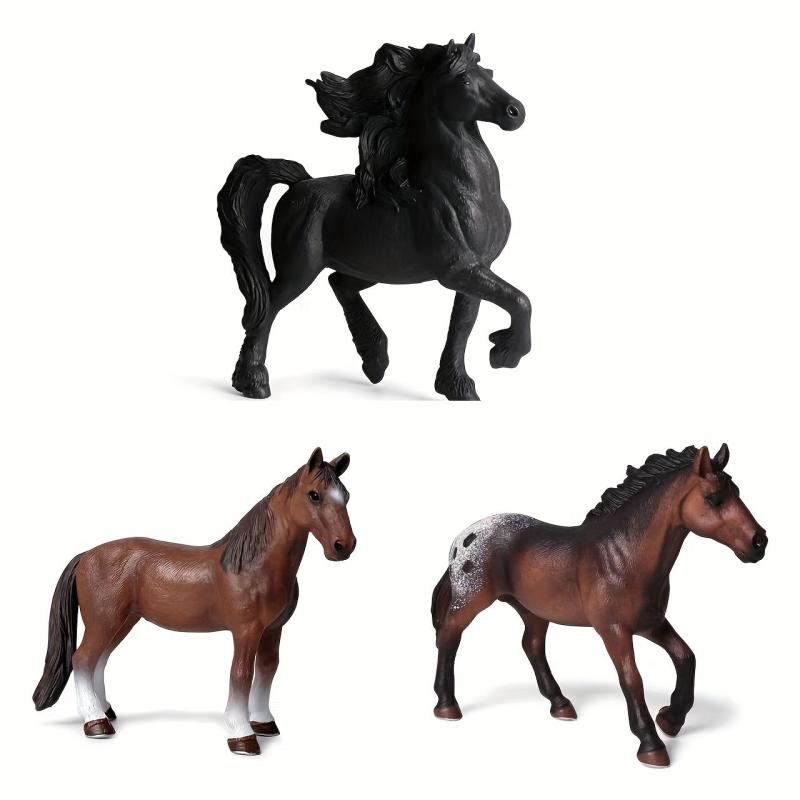 American Clydesdale Horse Action Figures PVC Figurines for Kids