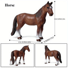 American Clydesdale Horse Action Figures PVC Figurines for Kids
