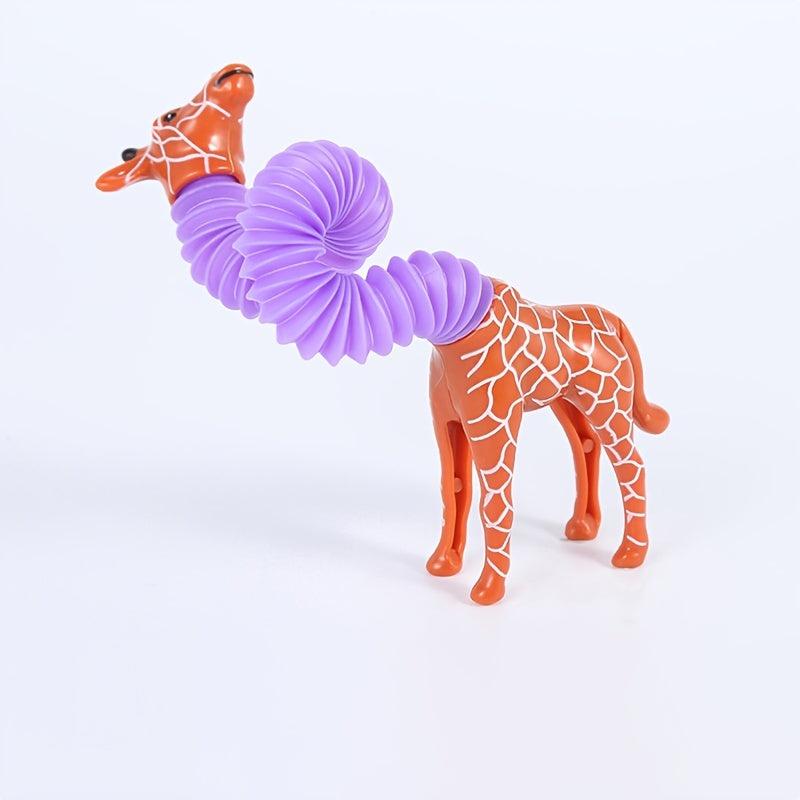 Stretch Pop Tube Sensory Toy for Kids - Giraffe Decompress Toy