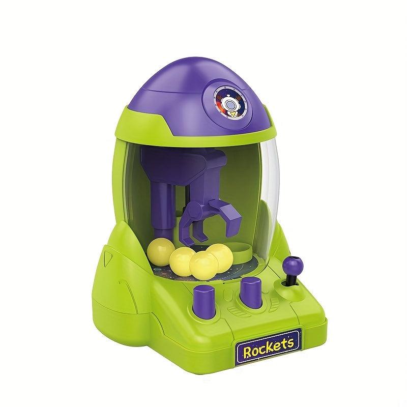 Kids Mini Space Rocket Ball Grabber Bean Clip Game Family Puzzle Toy